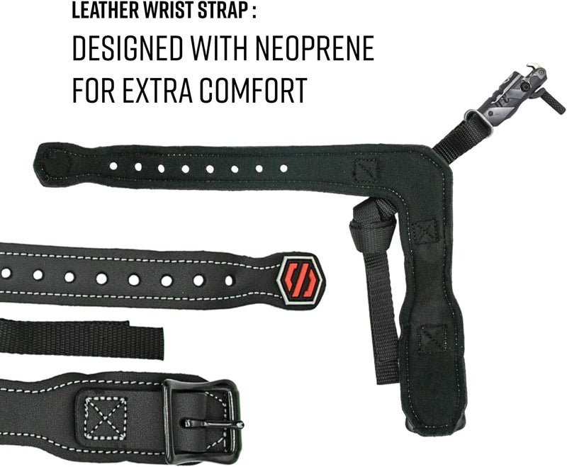 Scott Archery Ghost Buckle Archery Release with NCS Strap-Black - Image 5